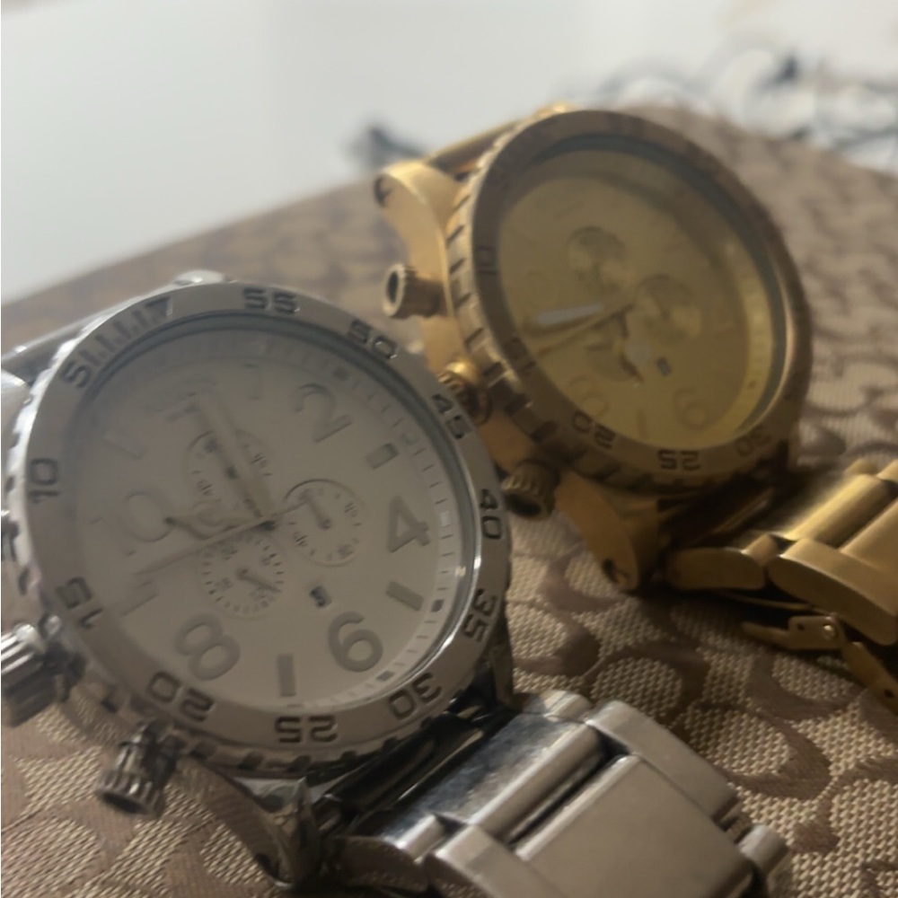 Nixon Gold and Silver Classic Analog Watches